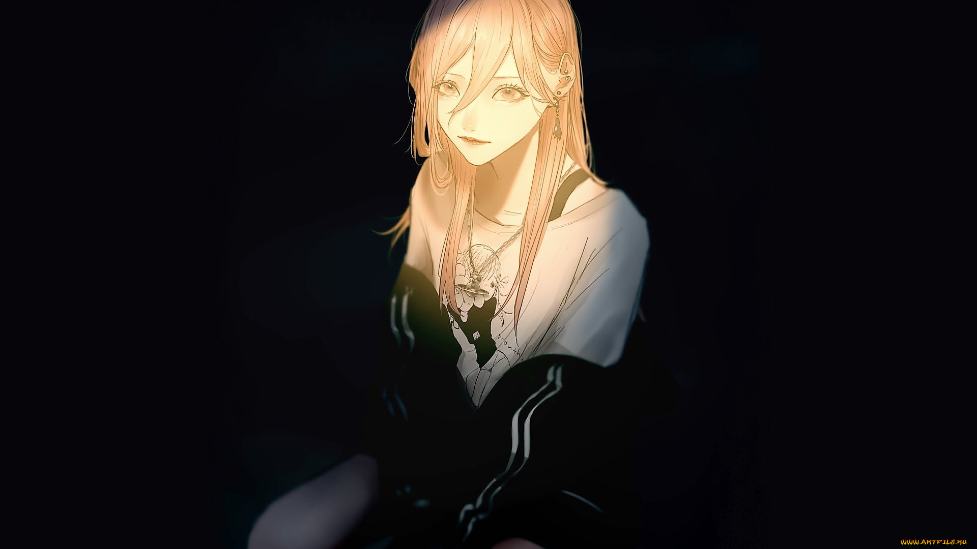 аниме, unknown, , другое, , девочка, свитер