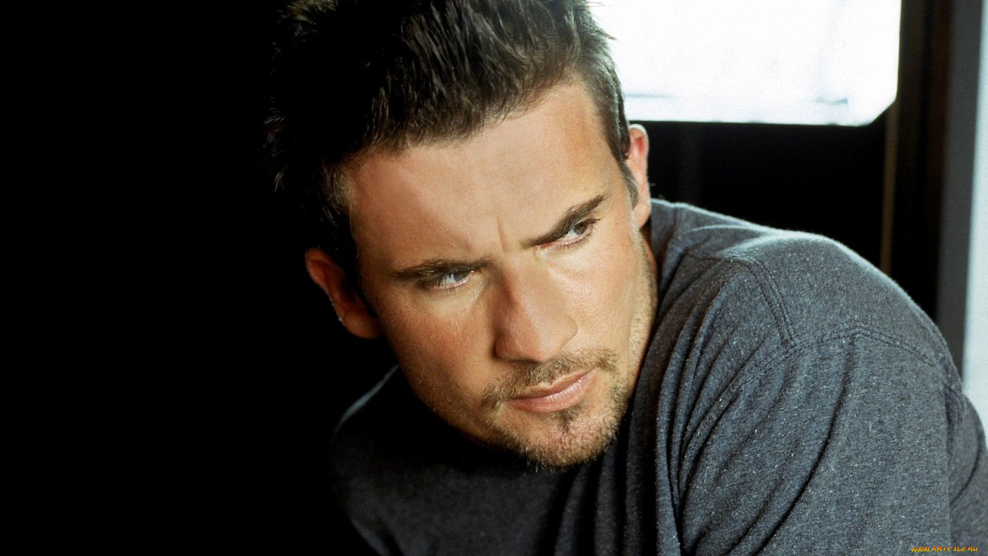 мужчины, dominic, purcell, лицо, свитер