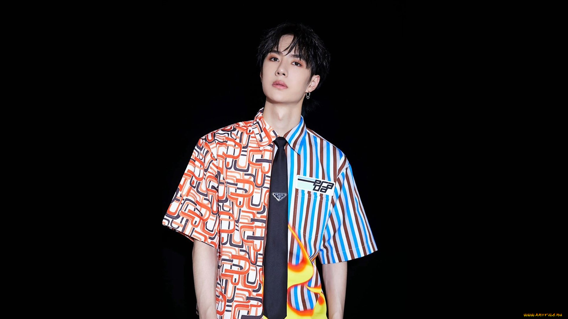 мужчины, wang, yi, bo, актер, певец, рубашка, галстук