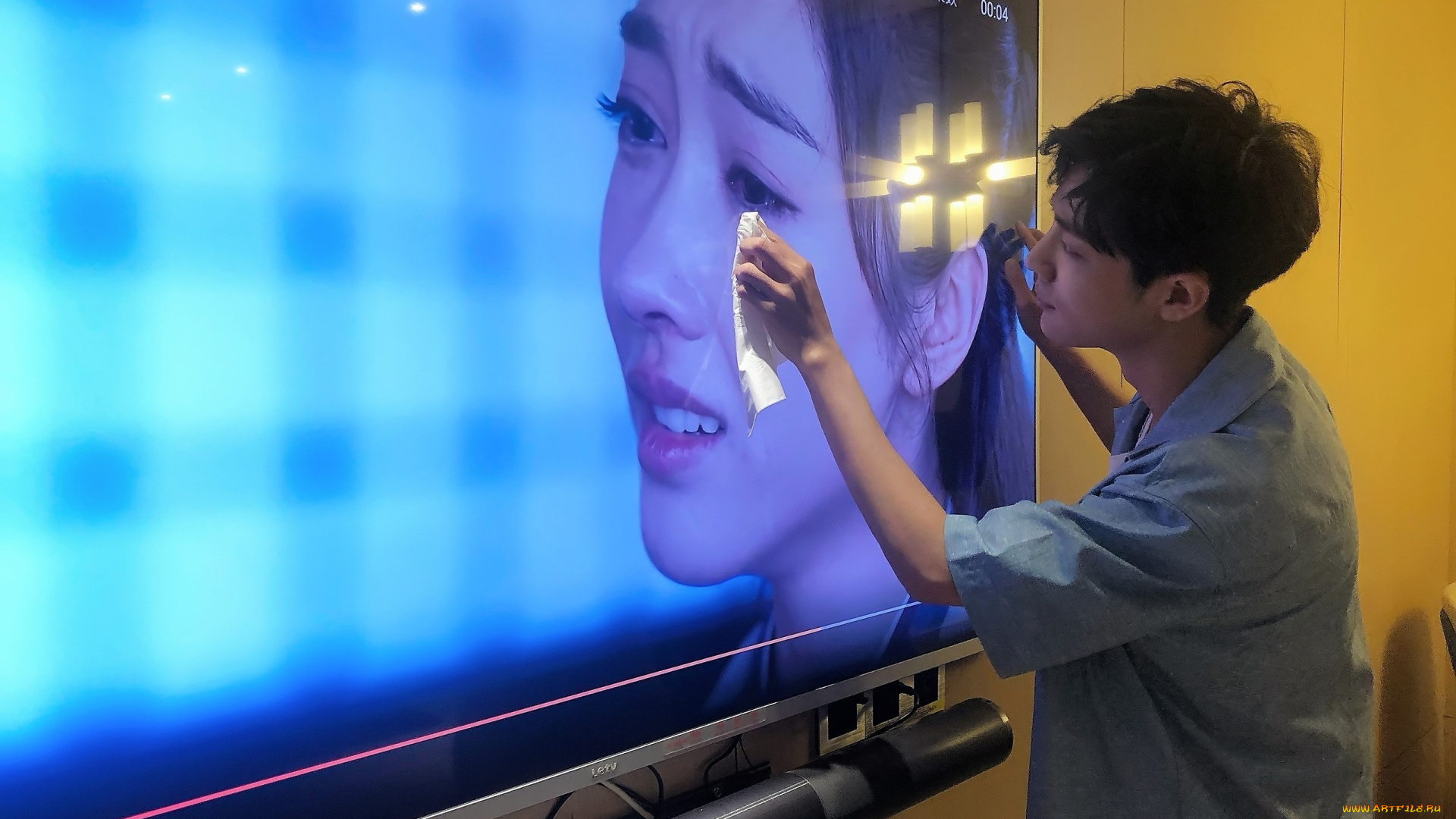 мужчины, xiao, zhan, актер, платок, телевизор, цзян, янли