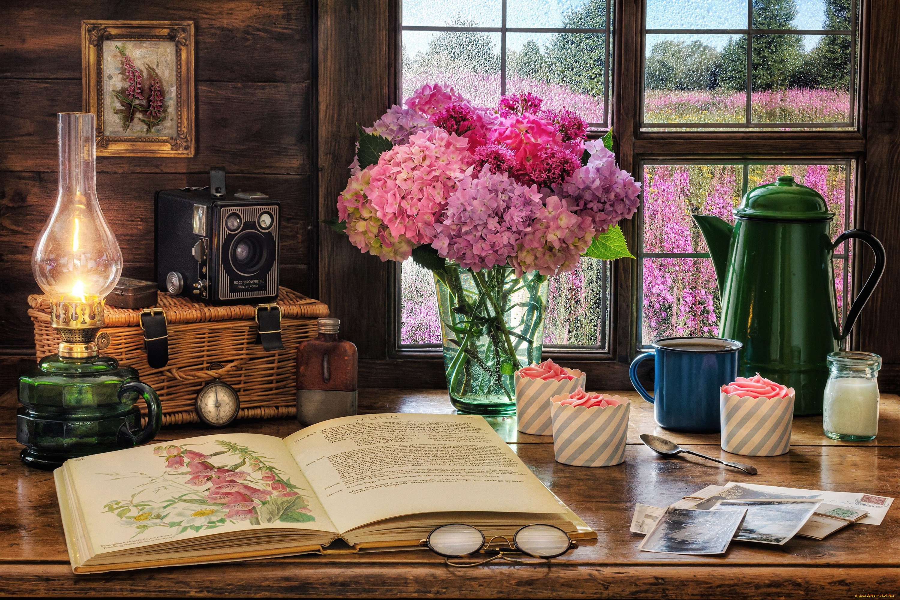 разное, канцелярия, , книги, лампа, книга, очки, букет, окно, кексы, ложка