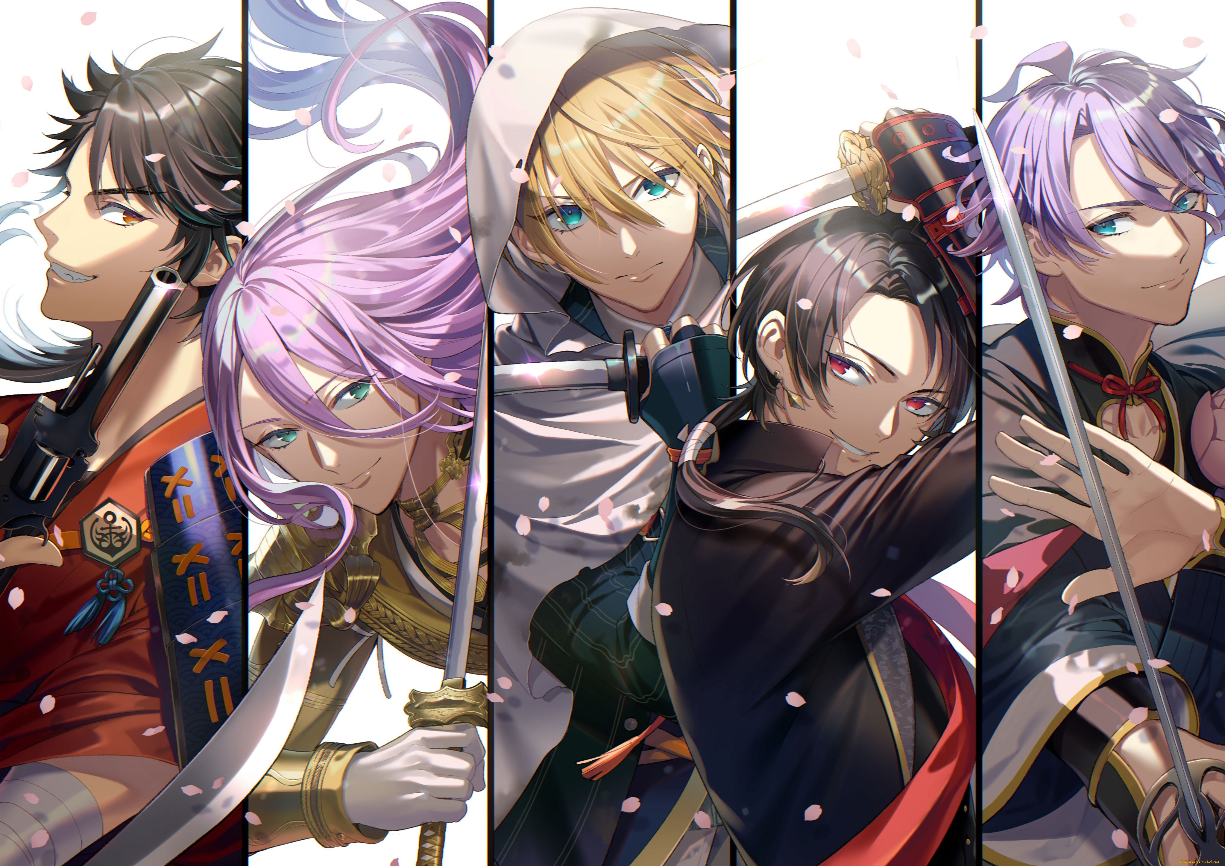 аниме, touken, ranbu, танец, мечей