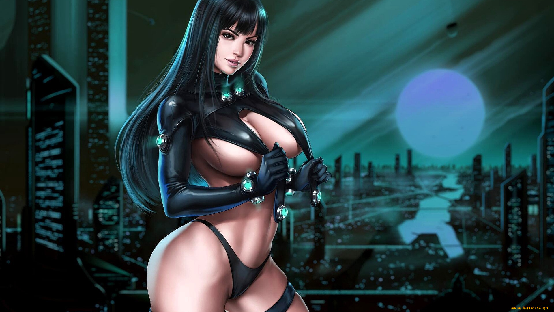 фэнтези, девушки, девушка, грудь, наряд, город