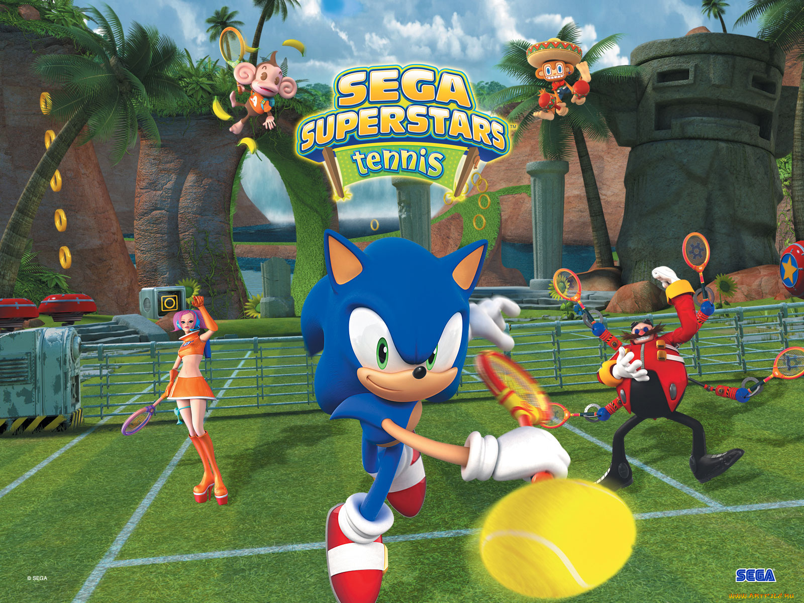 sega, superstars, tennis, видео, игры