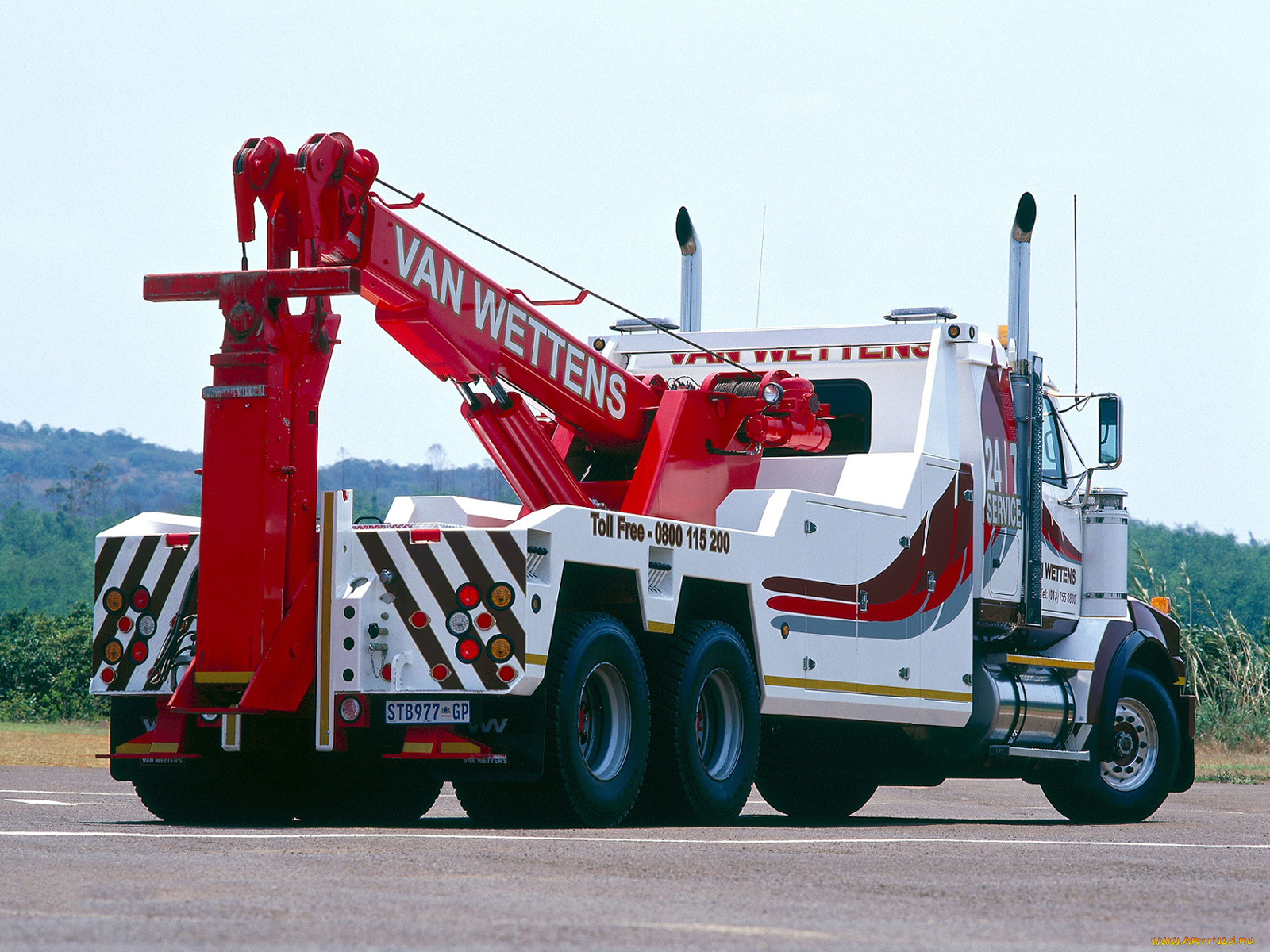 western, star, 4964sx, 6x4, wrecker, автомобили