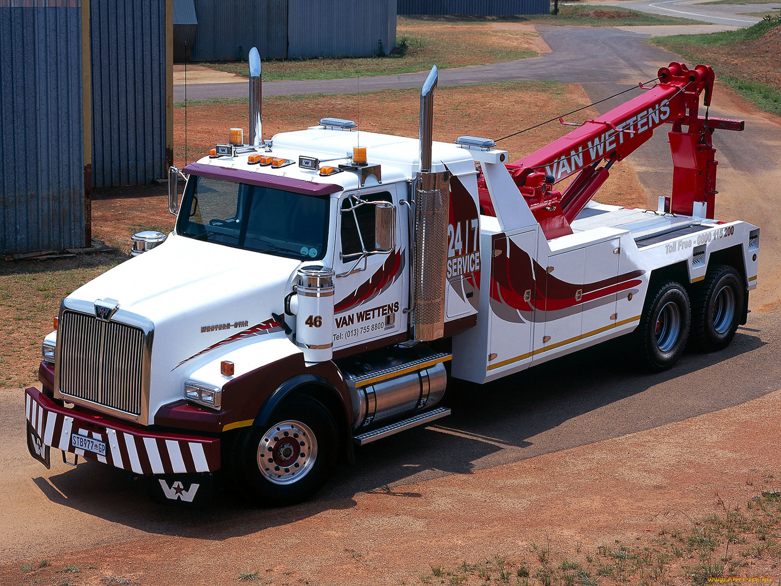 western, star, 4964sx, 6x4, wrecker, автомобили