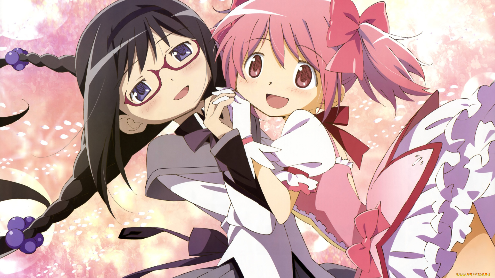 аниме, mahou, shoujo, madoka, magika, puella, magi, madona, magica