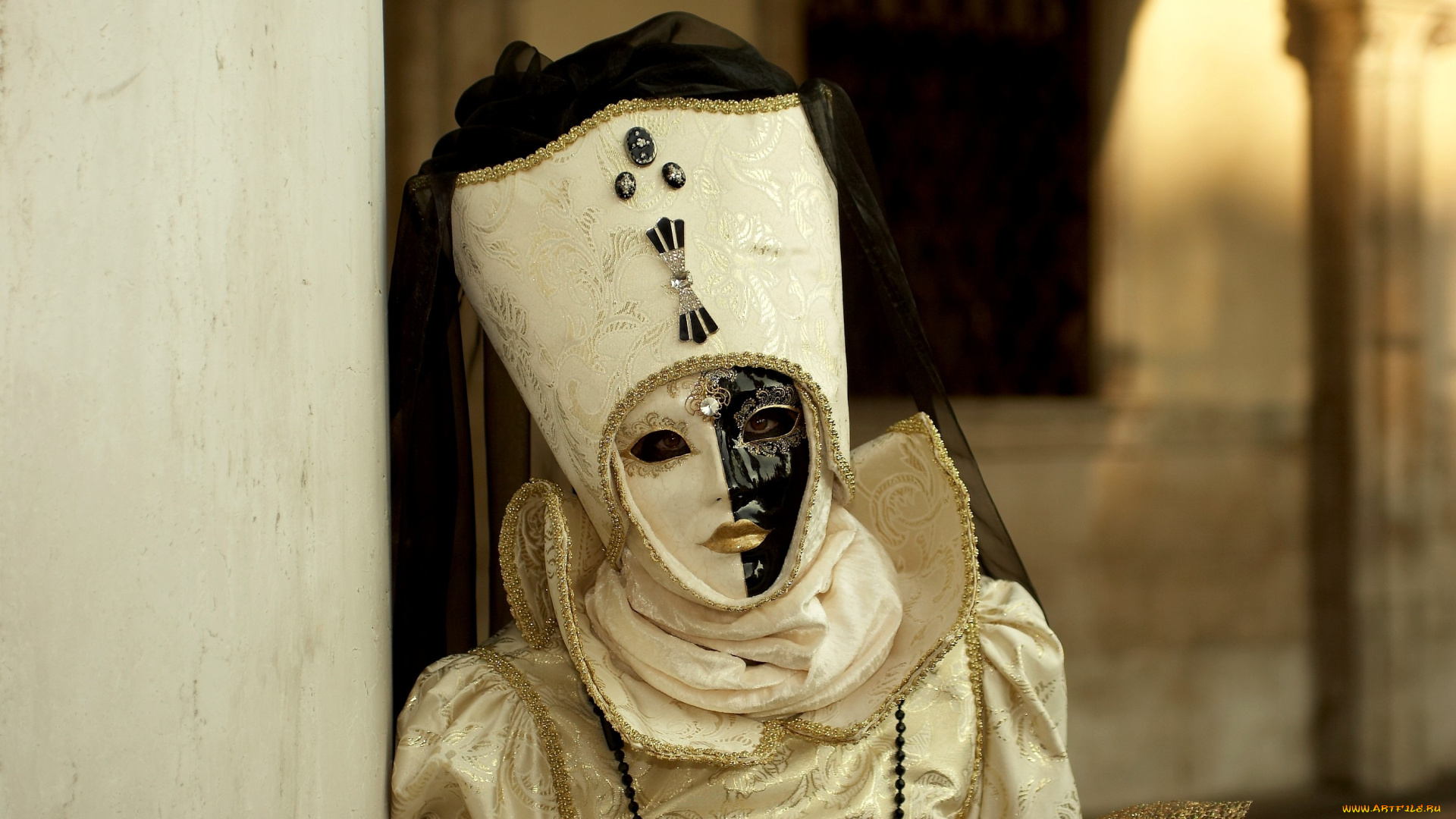 разное, маски, карнавальные, костюмы, черно-белый, венеция