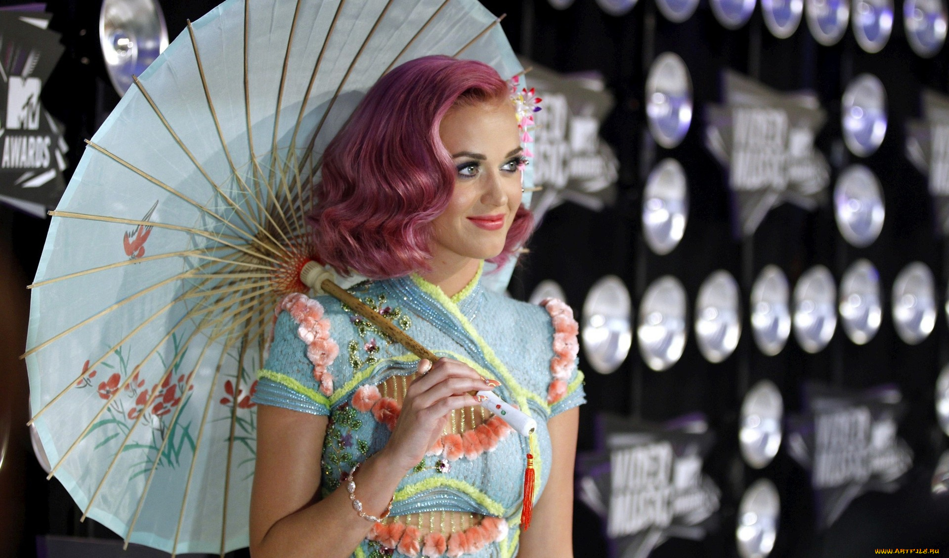 музыка, katy, perry, зонтик, певица, волосы