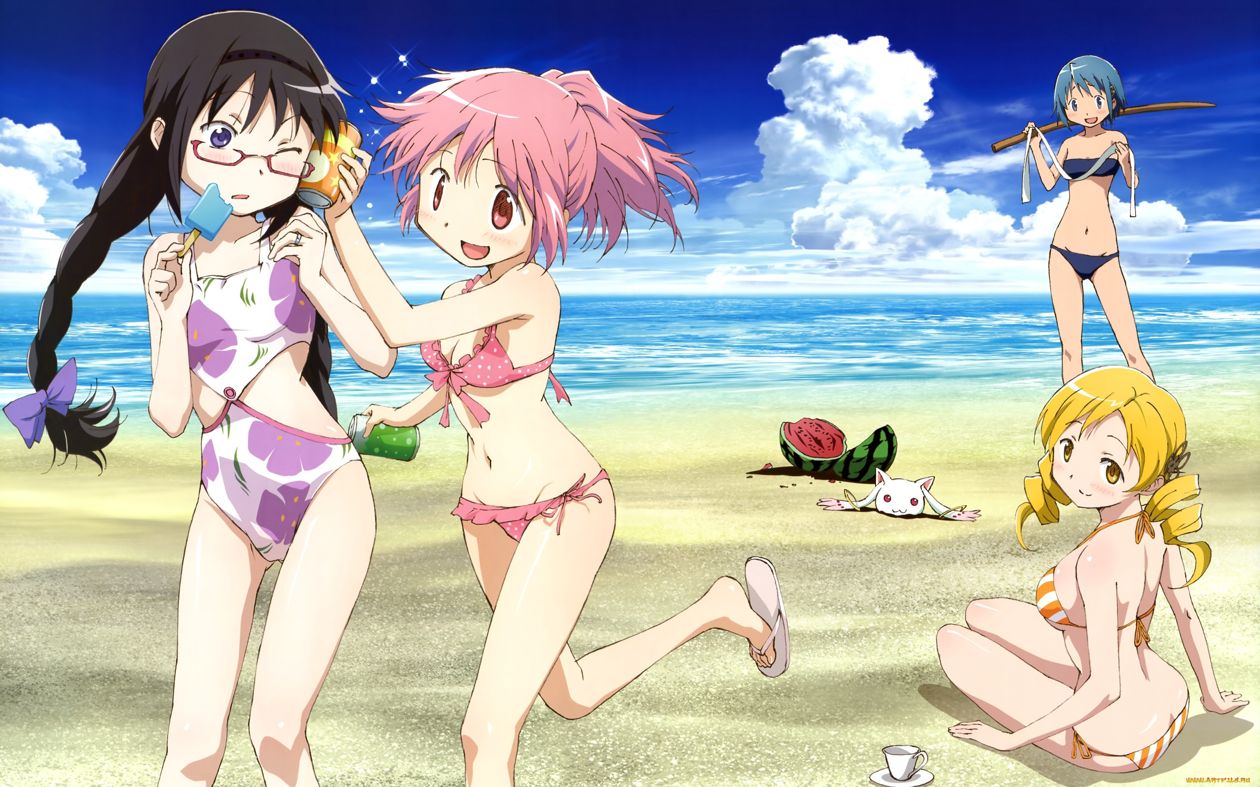 аниме, mahou, shoujo, madoka, magika, puella, magi, madona, magica