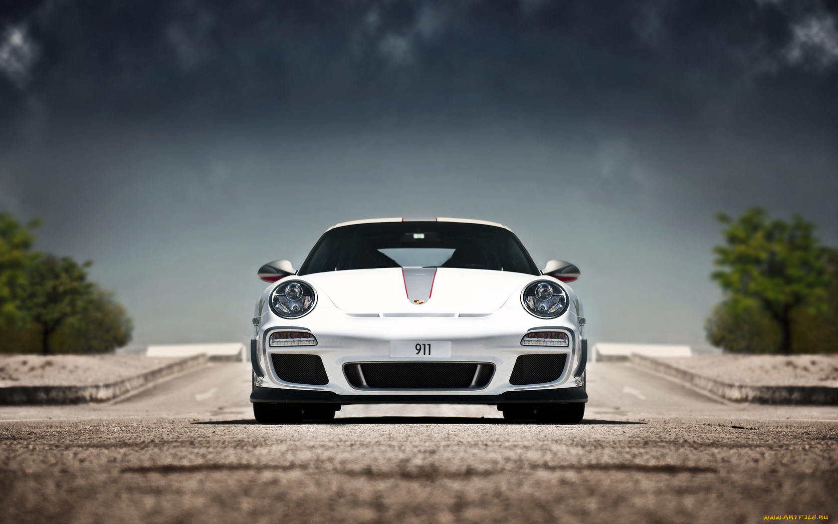 автомобили, porsche, фары