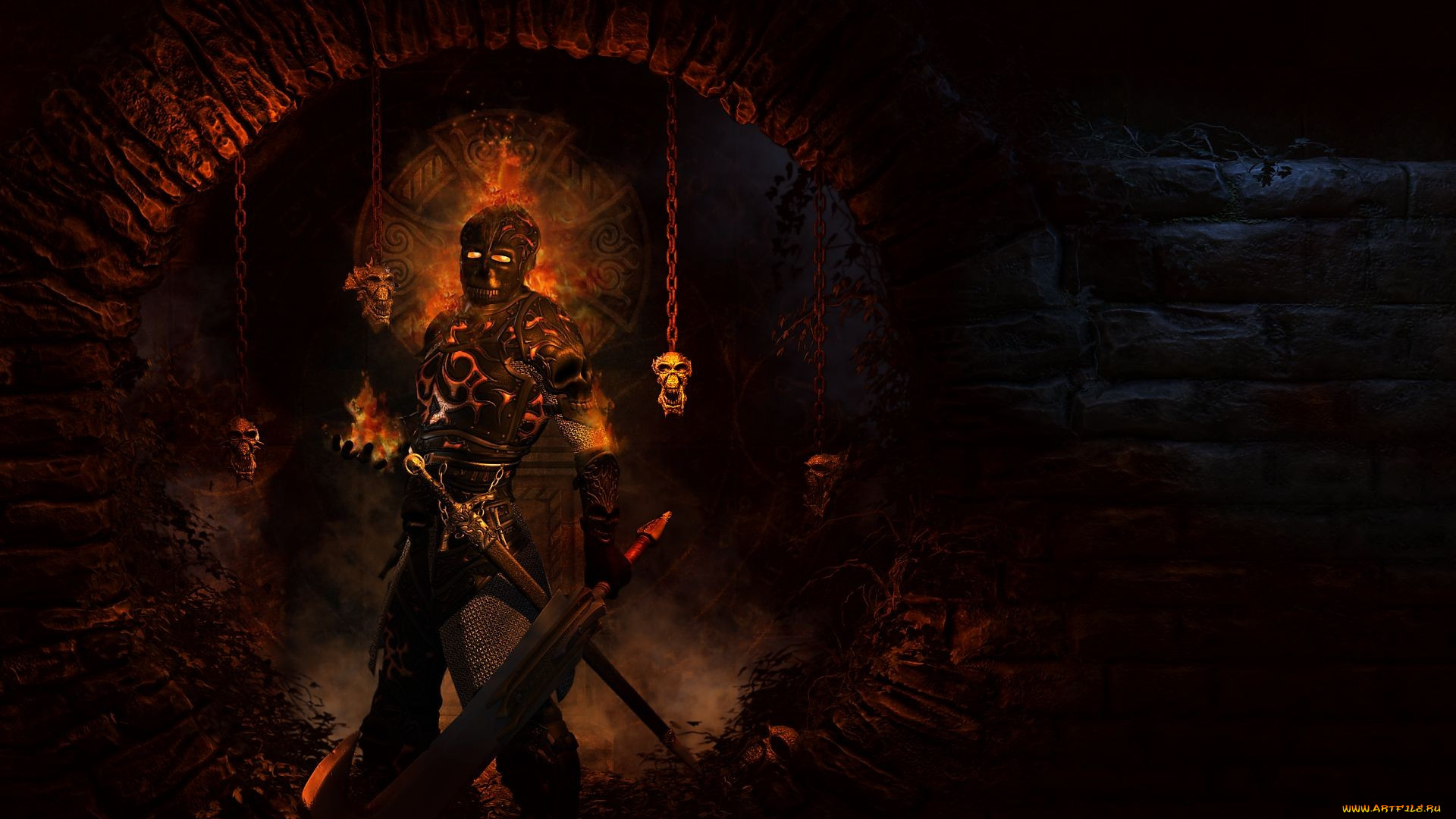 3д, графика, creatures, существа, orange, and, black