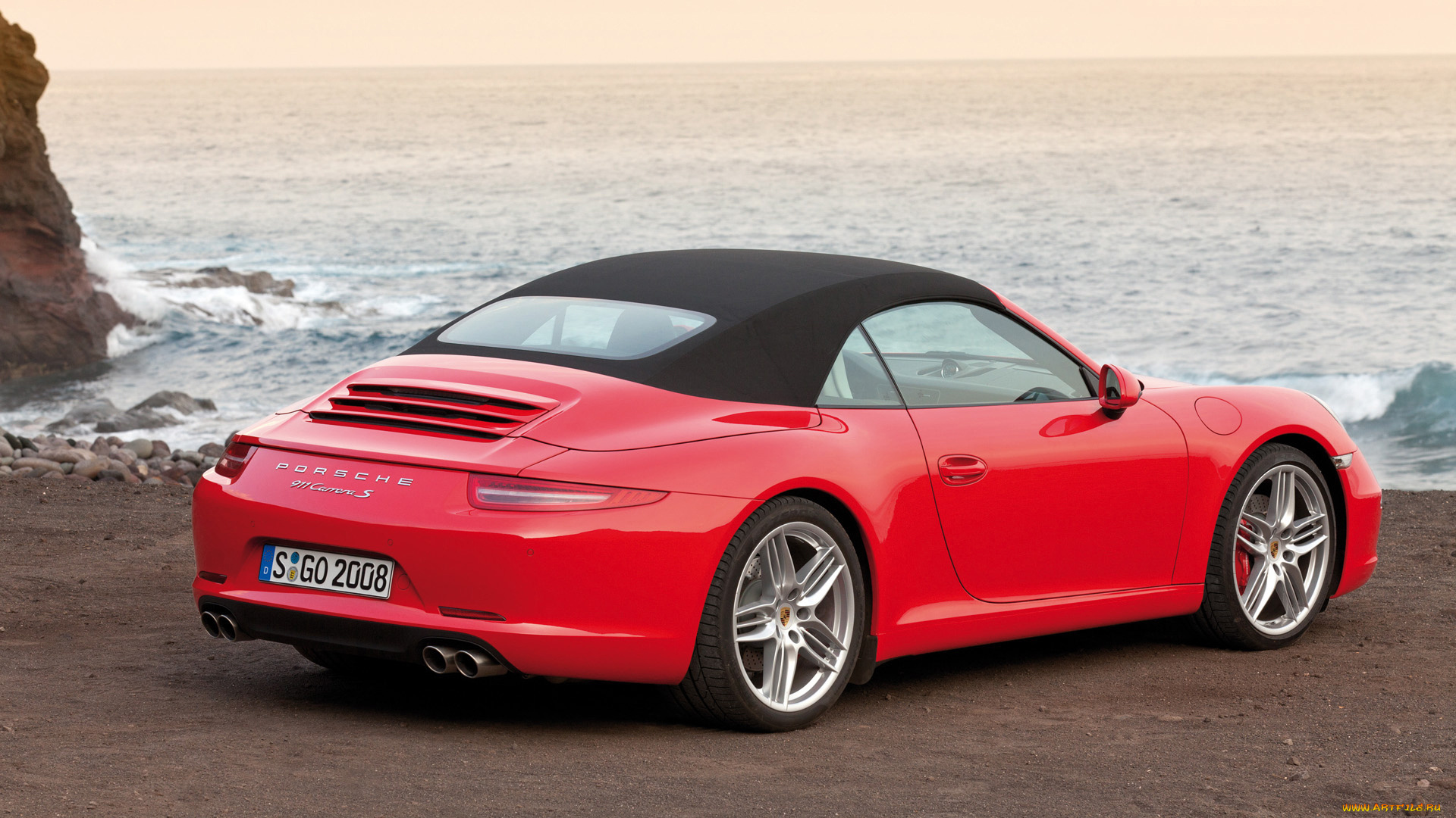 автомобили, porsche, берег