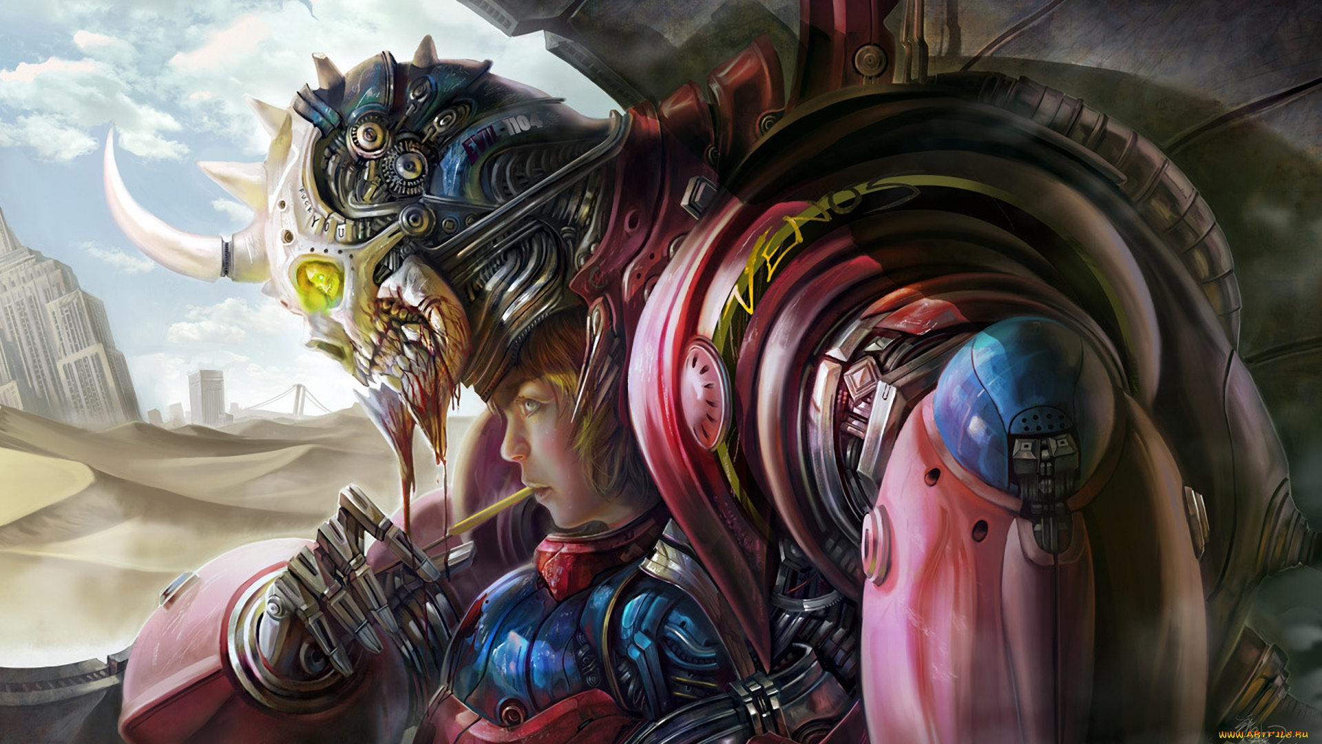 cyborg, фэнтези, роботы, киборги, механизмы, киборг