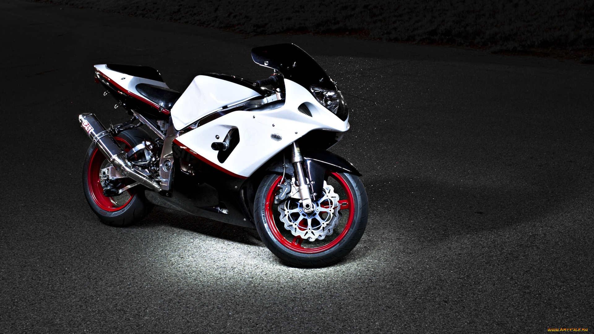 мотоциклы, suzuki, сузуки, ночь, мотоцикл