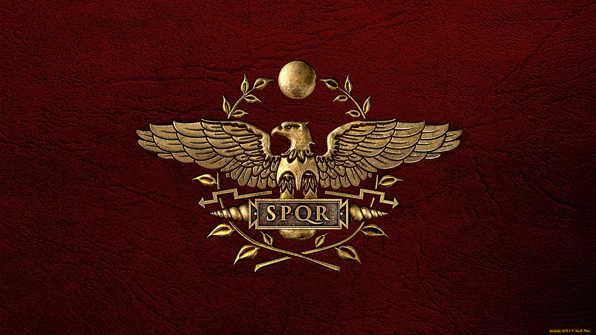 разное, надписи, логотипы, знаки, герб, символ, рим, римская, империя, красный, кожа, фон