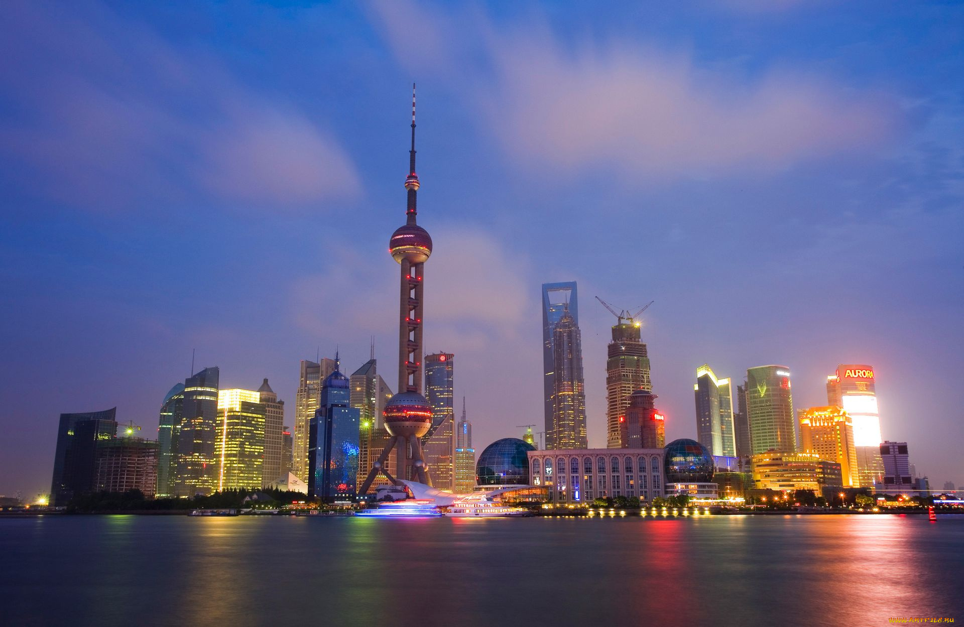 города, шанхай, китай