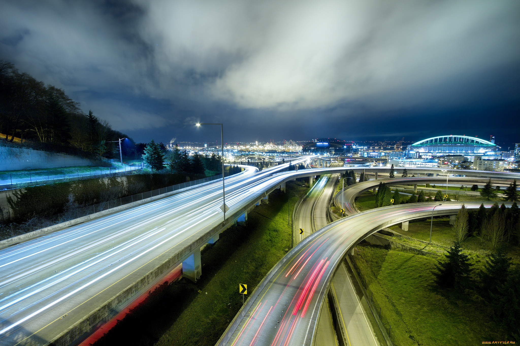 разное, транспортные, средства, магистрали, эстакада, трасса, шоссе