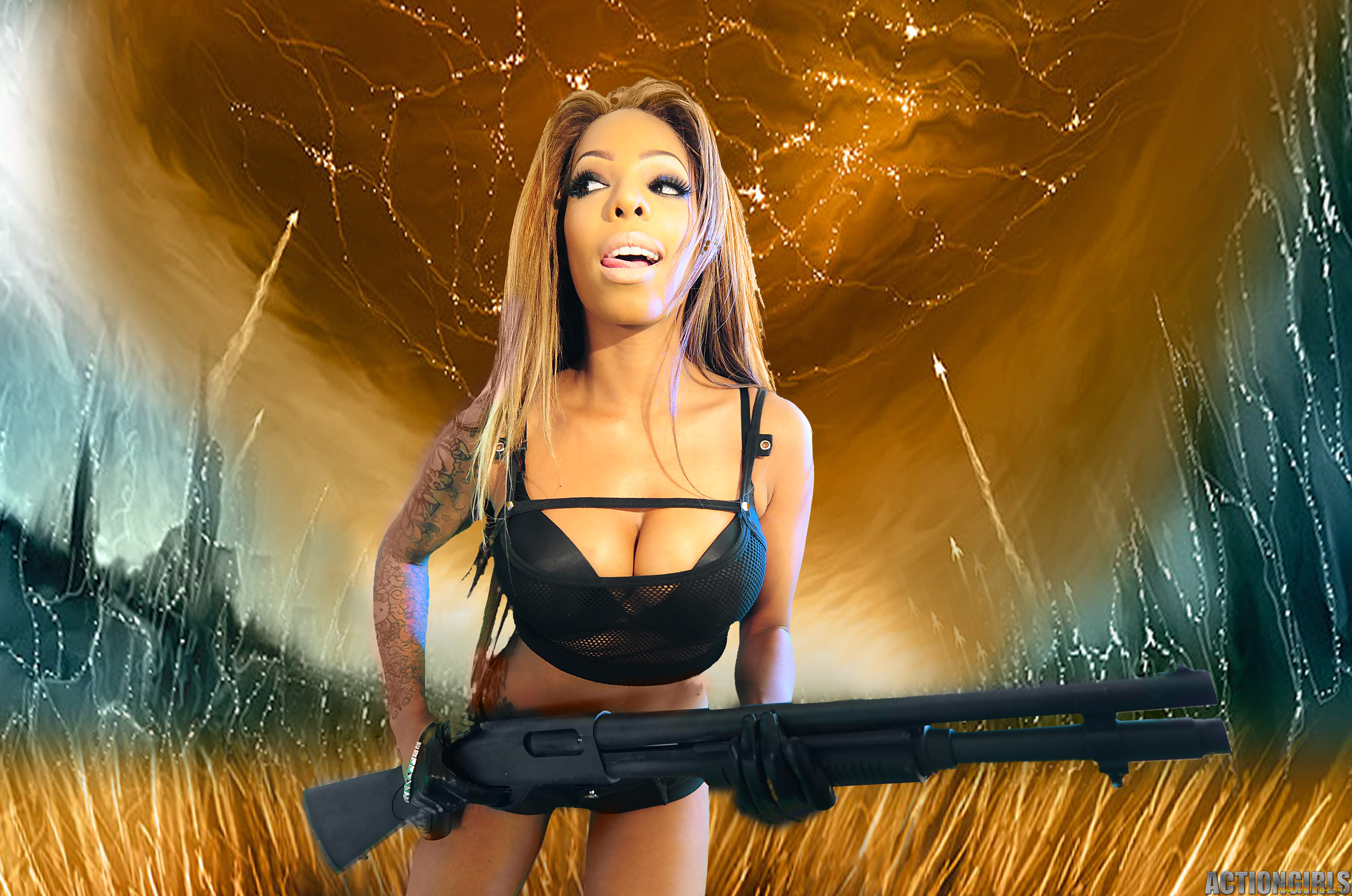 -Unsort, Девушки, с, оружием, девушки, unsort, оружием, actiongirls