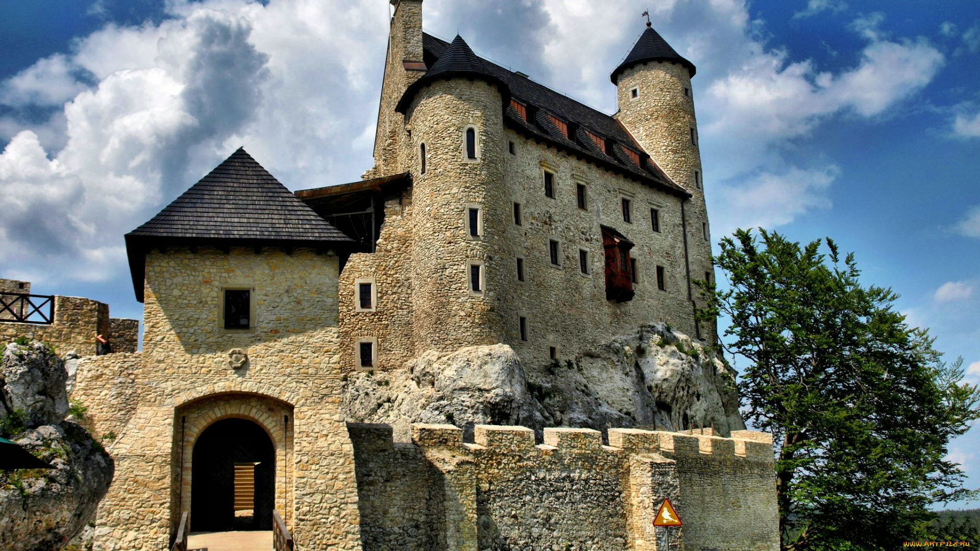 private, castle, bobolice, города, дворцы, замки, крепости, частное, владение, замок
