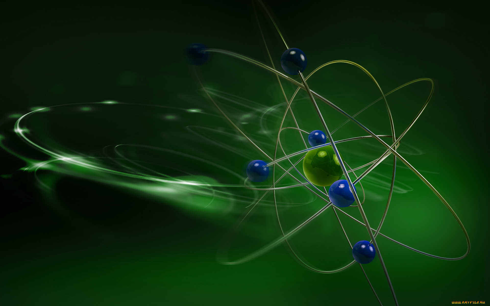 3д, графика, modeling, моделирование, атом