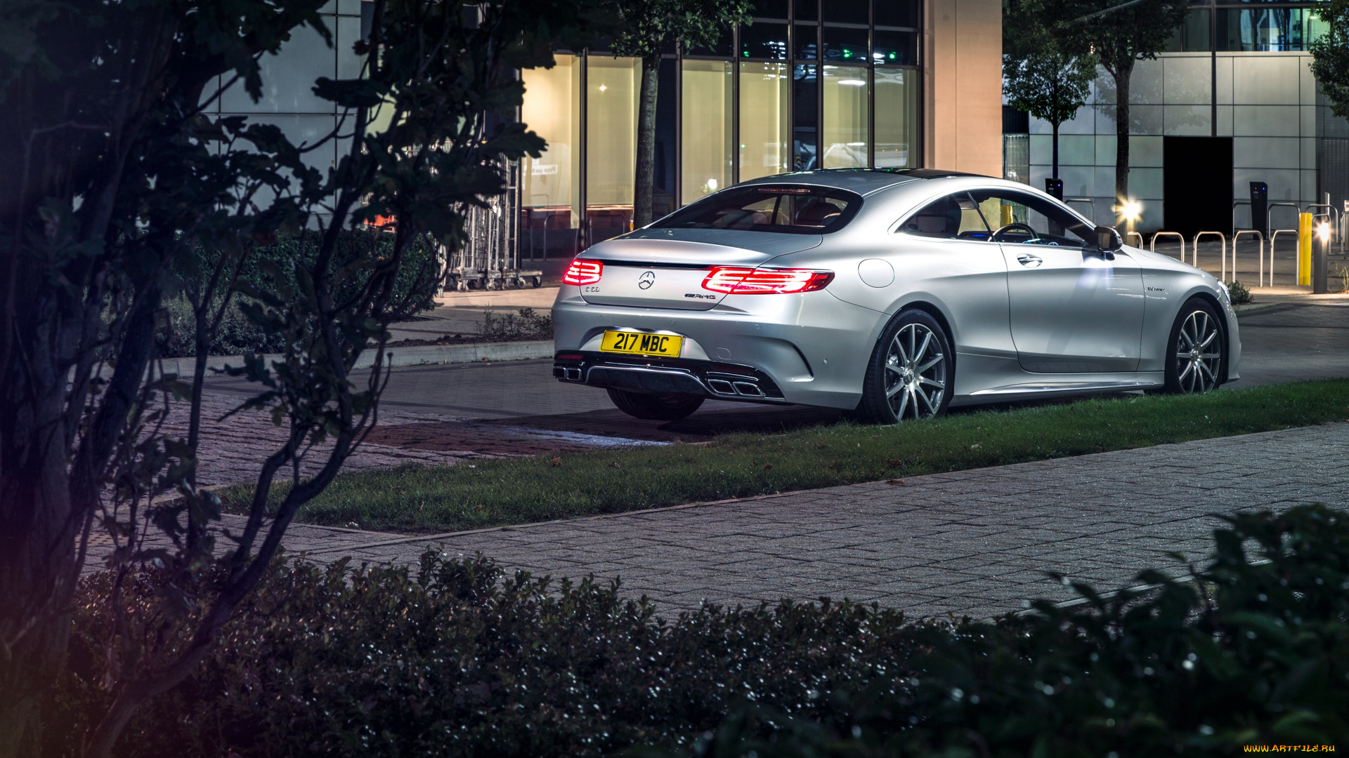 автомобили, mercedes-benz, amg, s, 63, серый, coupе, uk-spec, c217, 2014г