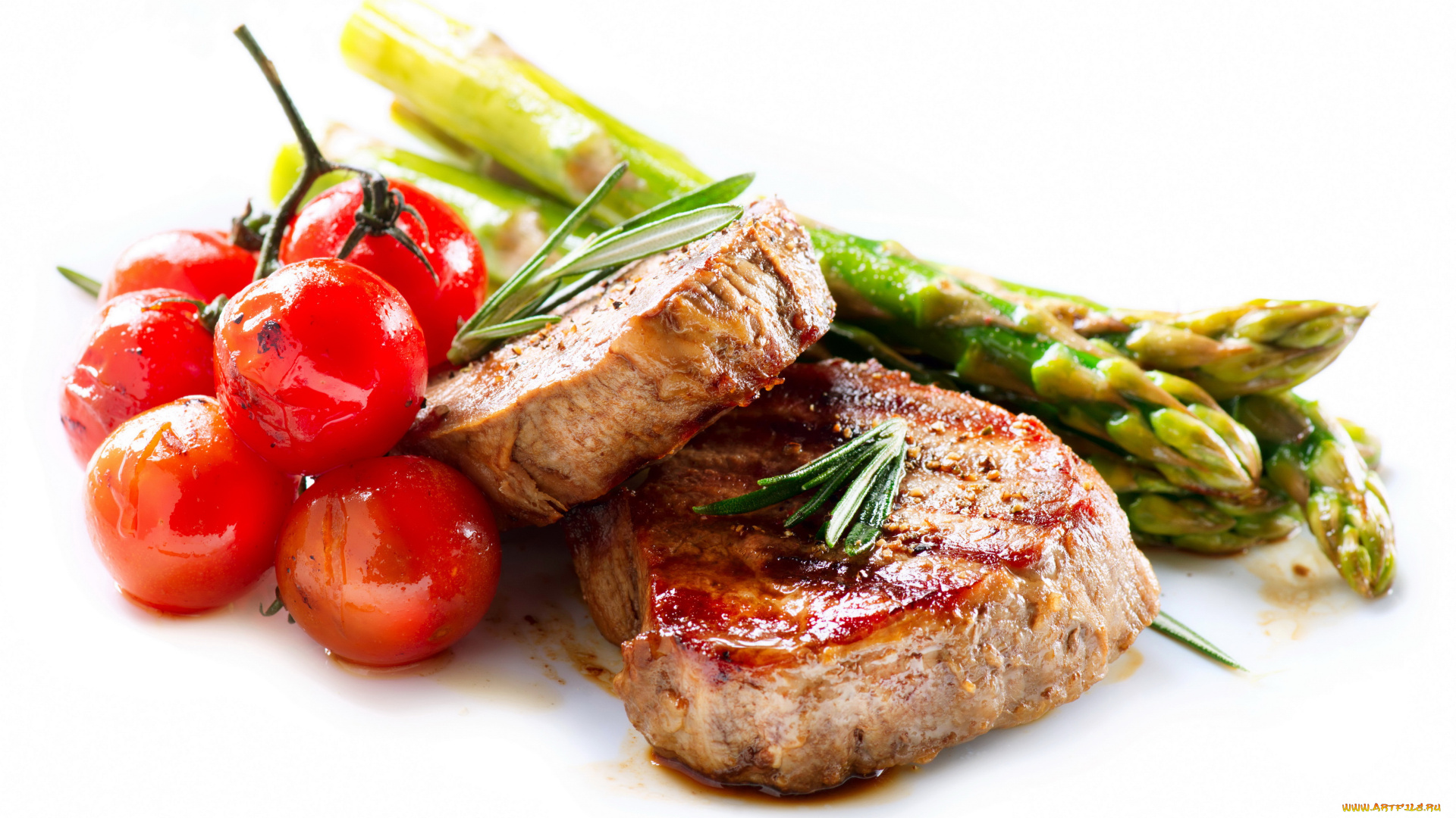 еда, мясные, блюда, мясо, стейк, помидоры, томаты