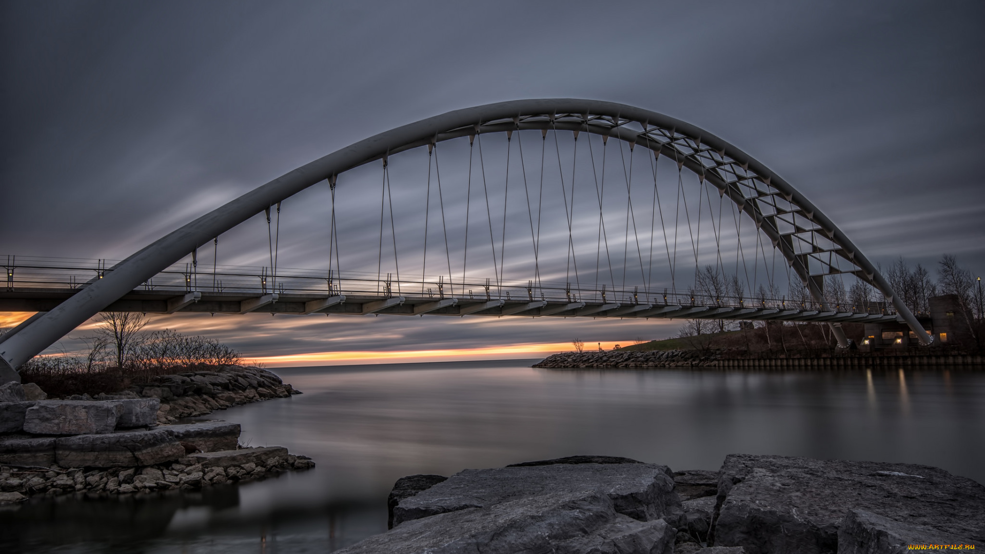 humber, bay, bridge, , sunrise, города, -, мосты, река, мост