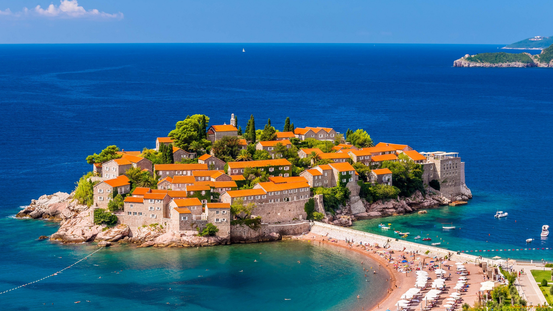 sveti, stefan, города, -, пейзажи, черногория, остров, гостиничный, комплекс