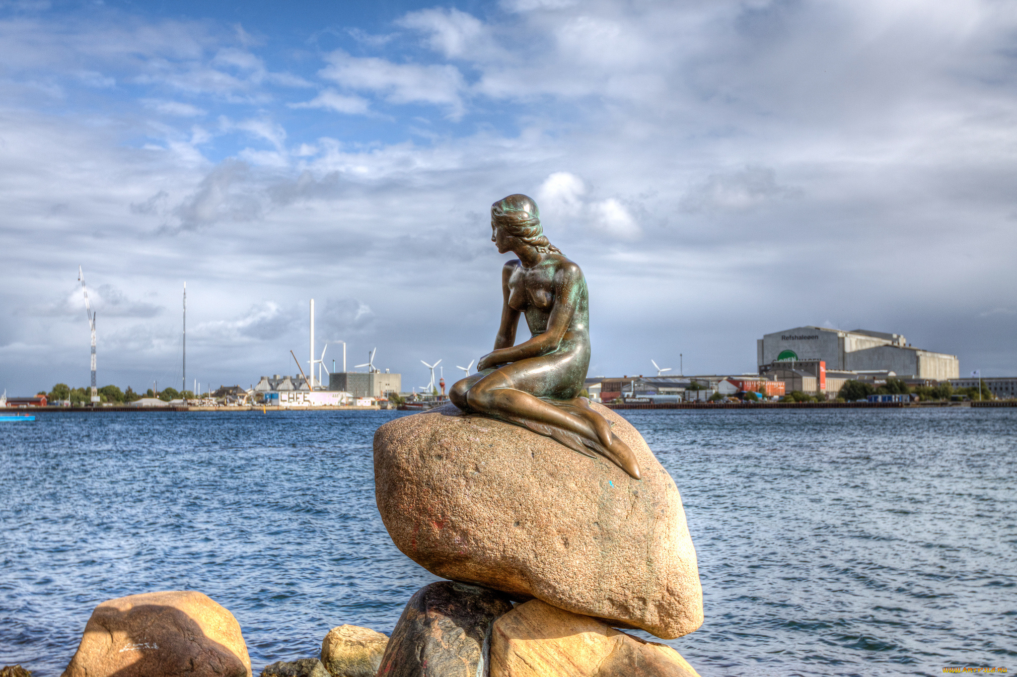 kleine, meerjungfrau, города, -, памятники, , скульптуры, , арт-объекты, русалочка, статуя, набережная