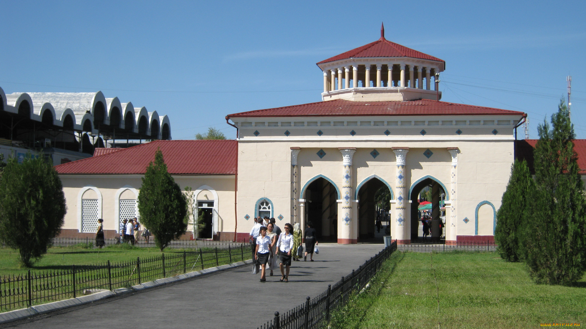 города, -, здания, , дома, Чорсу, базар, арка, восток, ташкент