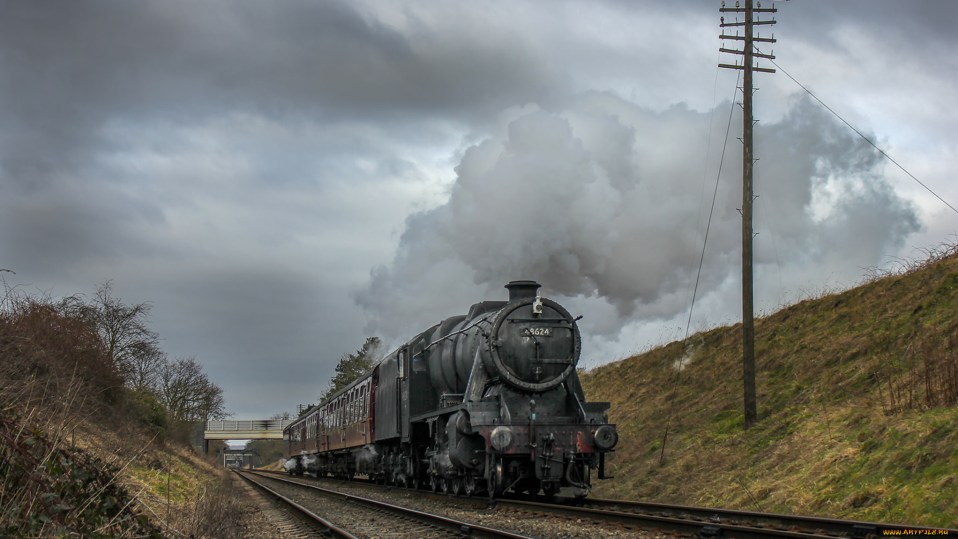 техника, паровозы, железная, дорога, рельсы, паровоз
