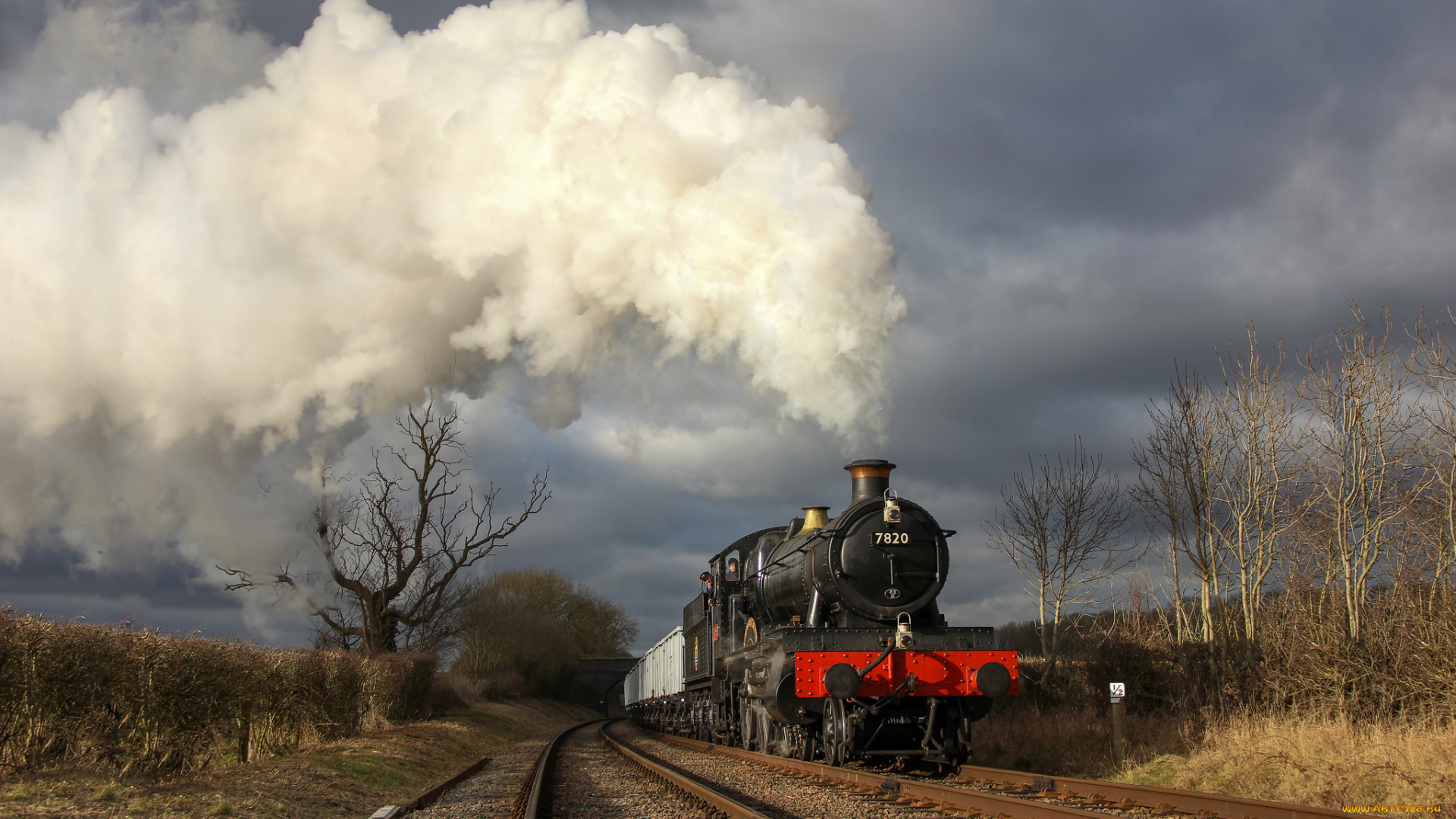 техника, паровозы, железная, дорога, рельсы, паровоз