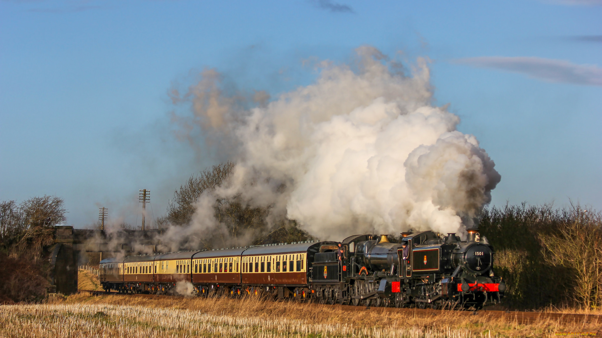 техника, паровозы, железная, дорога, рельсы, паровоз