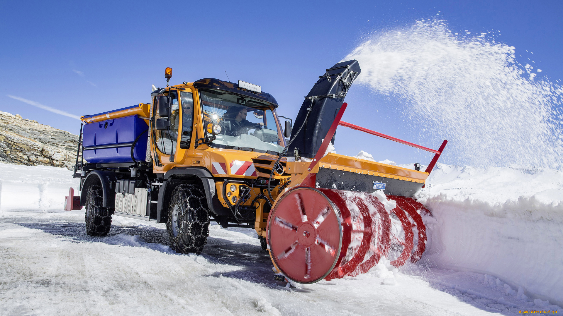 техника, снегоуборочная, техника, mercedes-benz, unimog, u527, 2015г