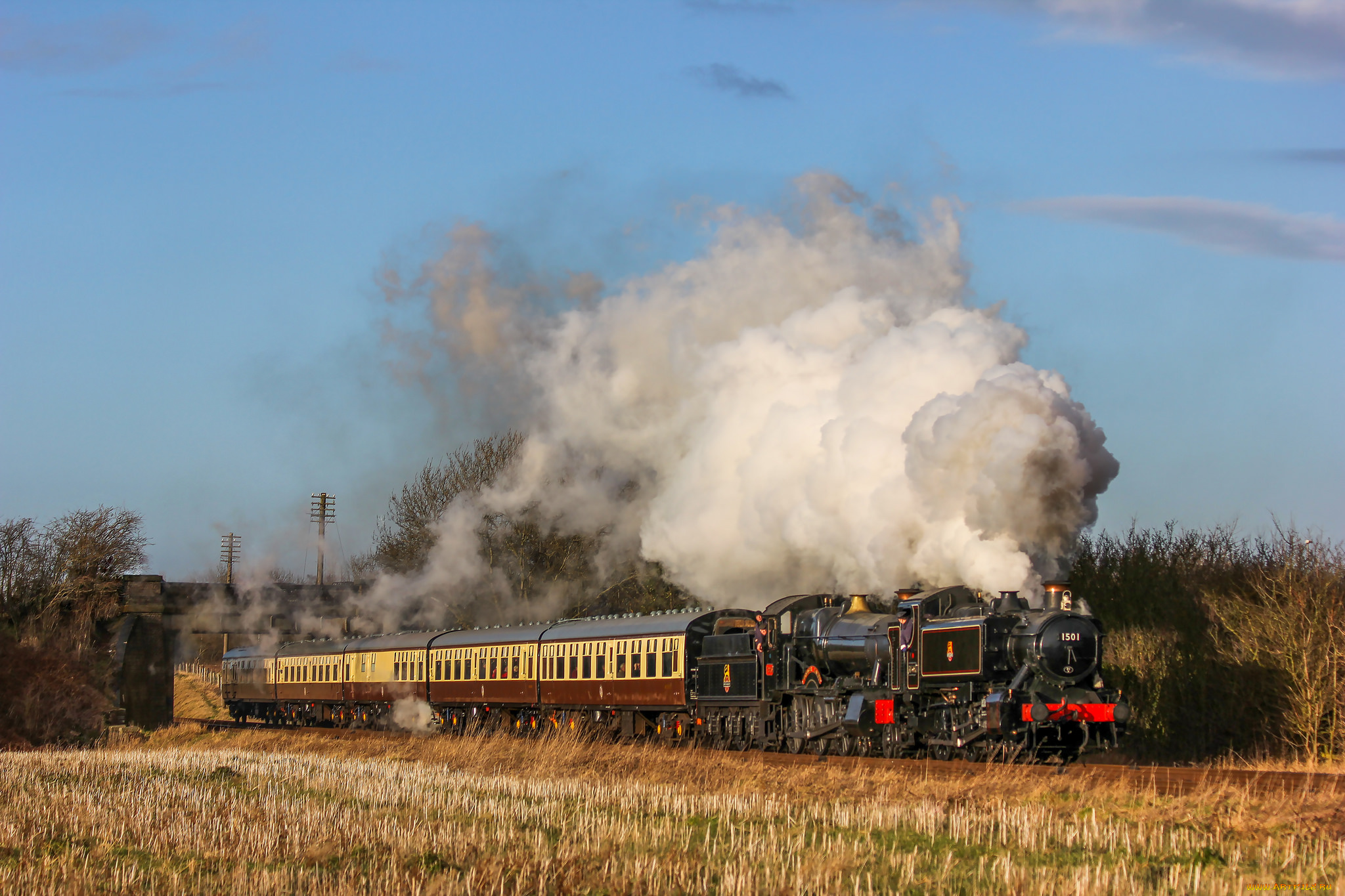 техника, паровозы, железная, дорога, рельсы, паровоз