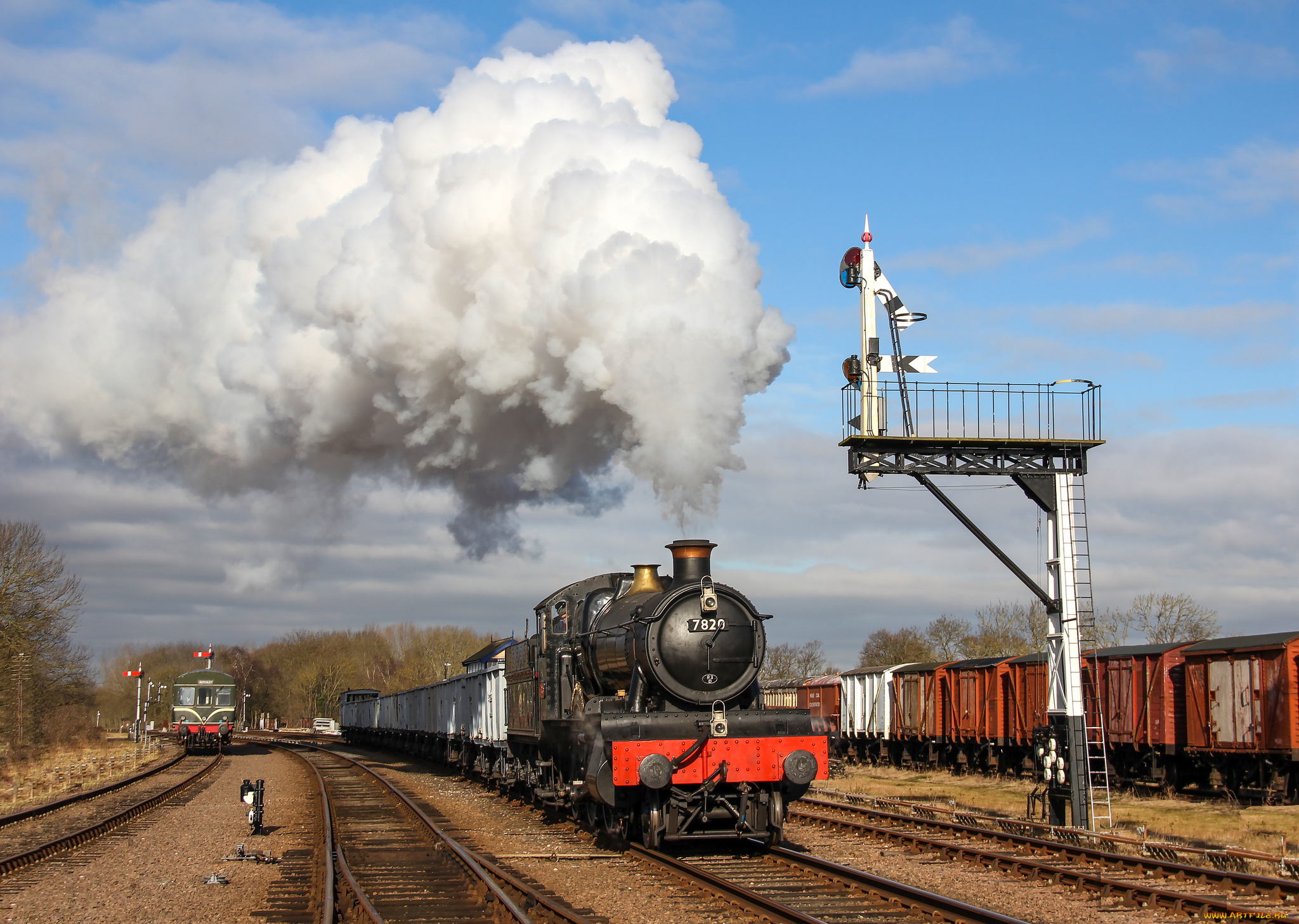 техника, паровозы, железная, дорога, рельсы, паровоз