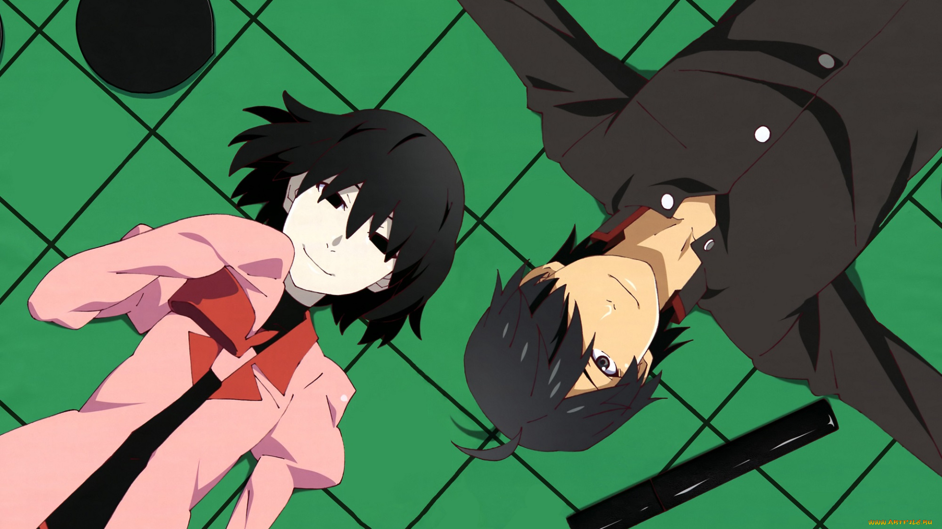 аниме, bakemonogatari, двое