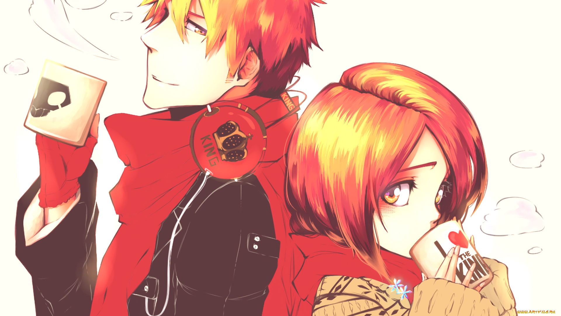 аниме, bleach, двое