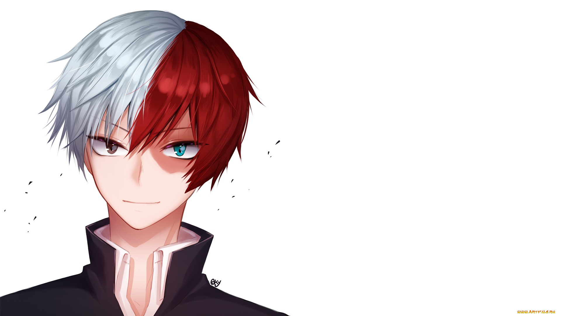 аниме, boku, no, hero, academia, тодороки