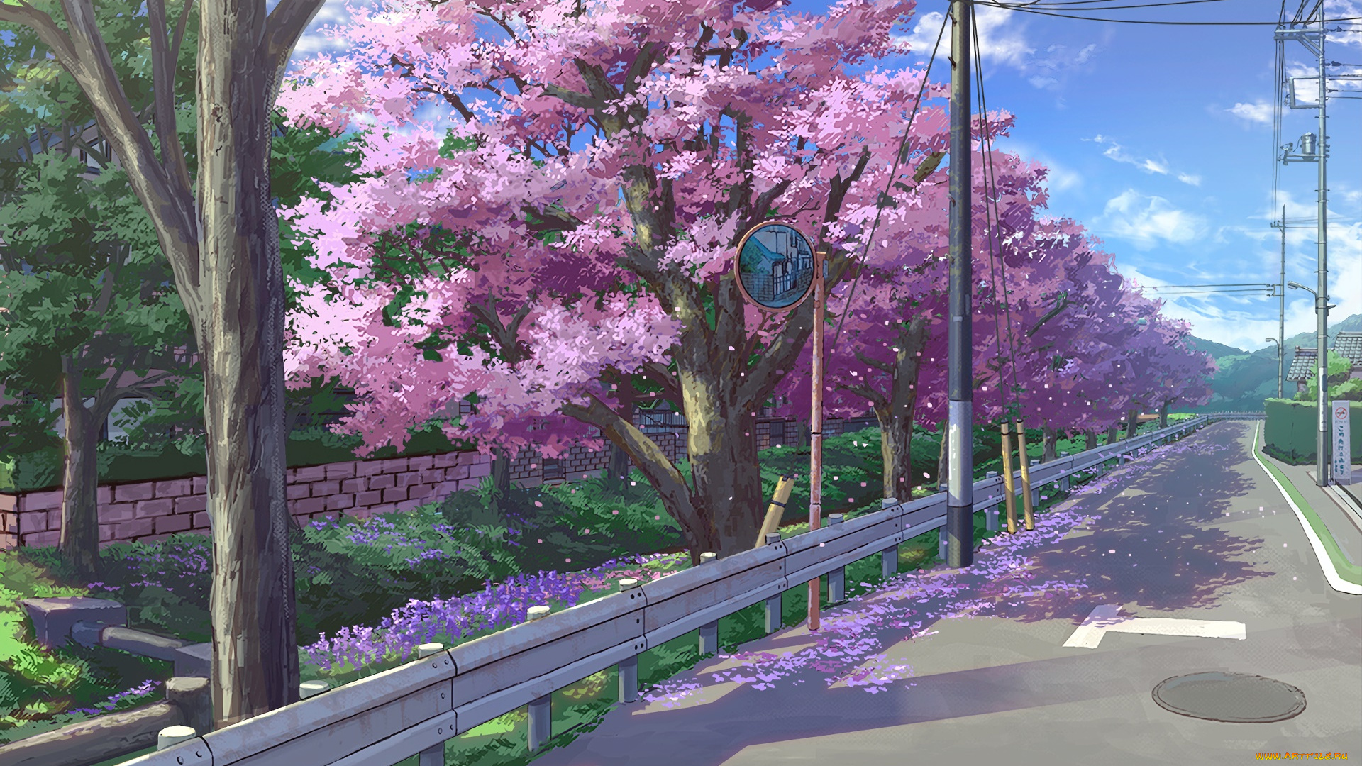 аниме, город, , улицы, , здания