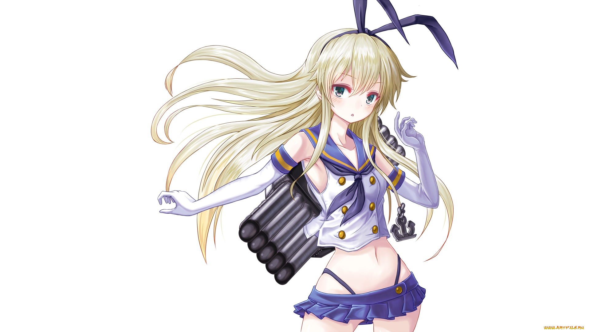 аниме, kantai, collection, фон, взгляд, девушка