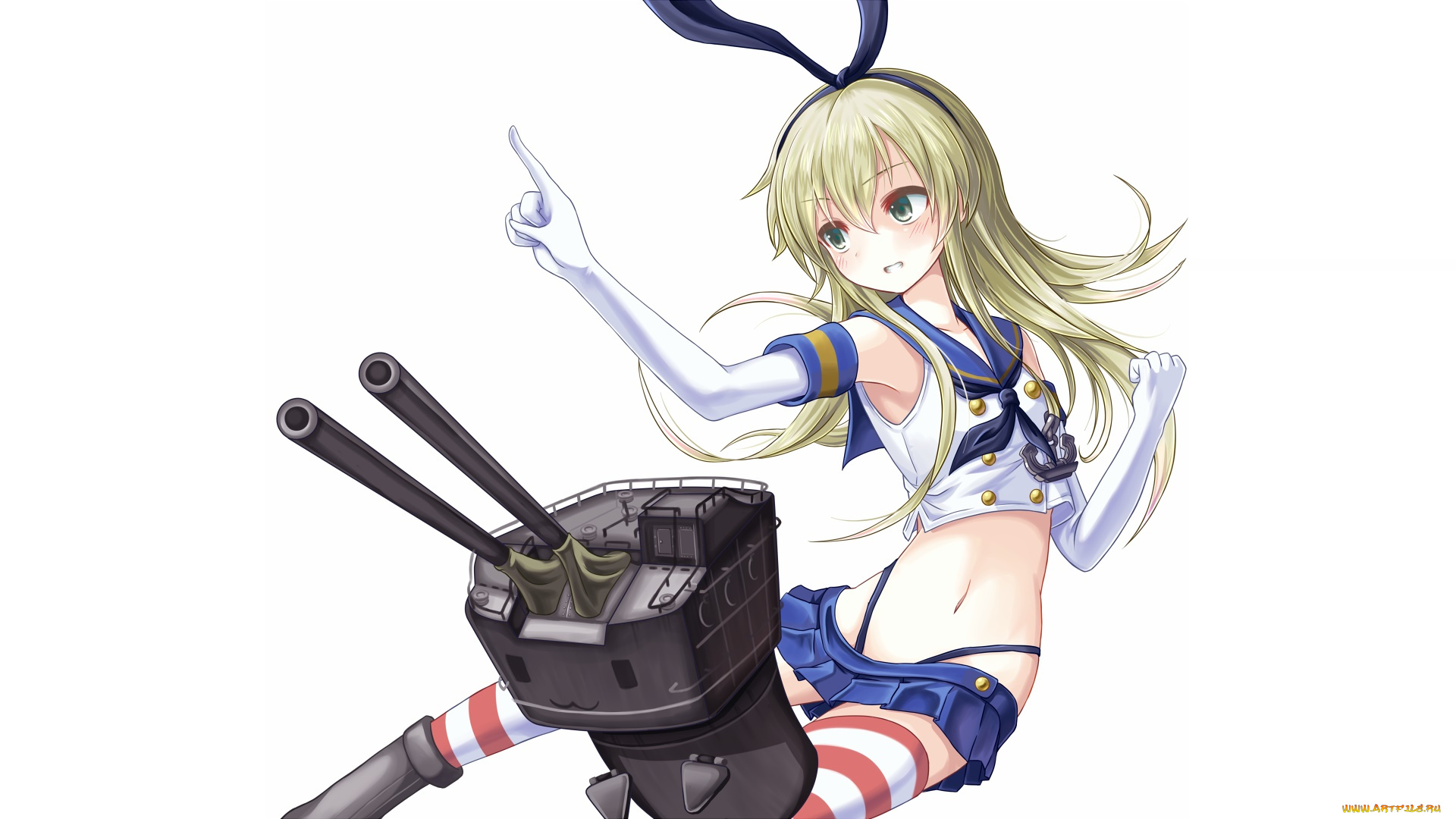 аниме, kantai, collection, взгляд, девушка, фон