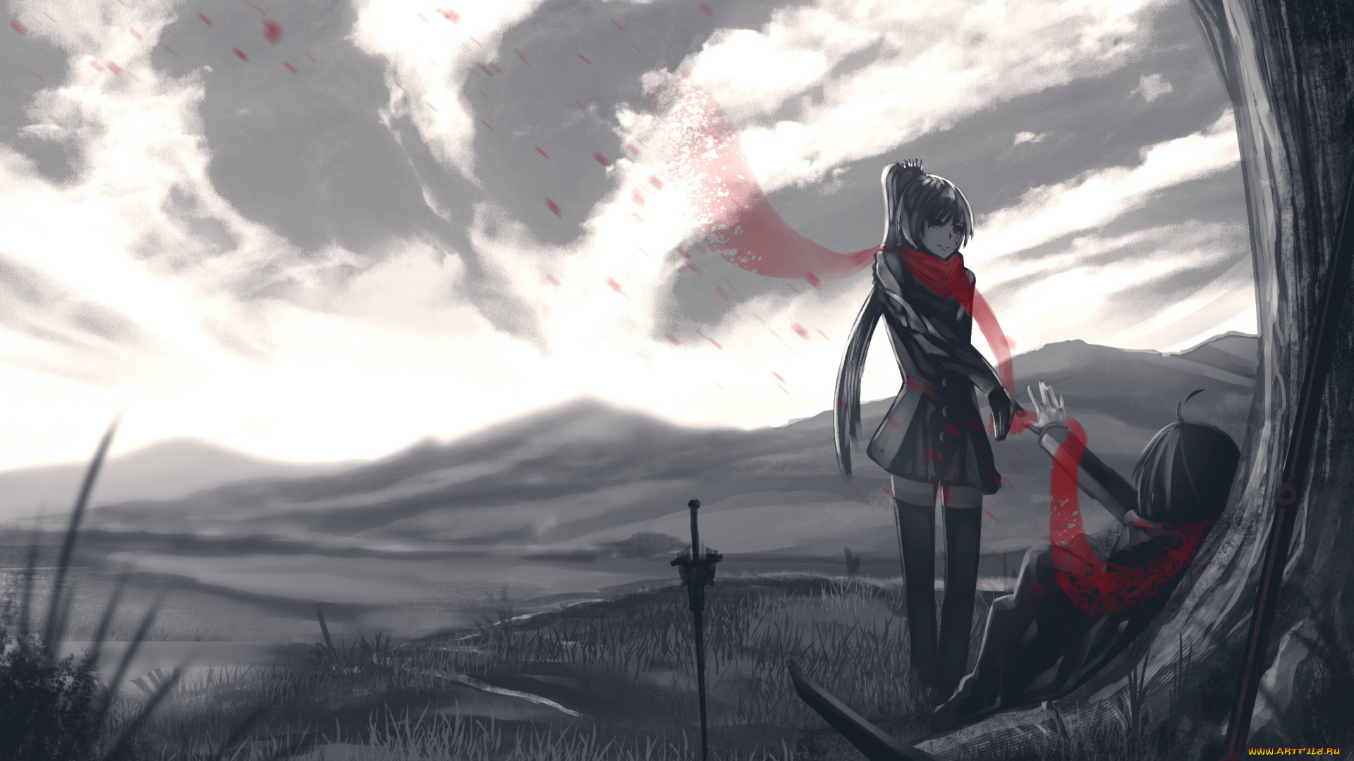 аниме, rwby, девушка