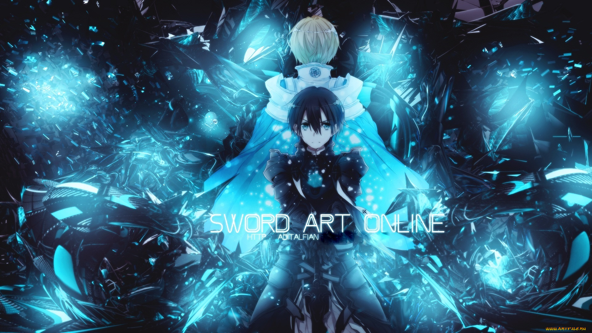 аниме, sword, art, online, кирито