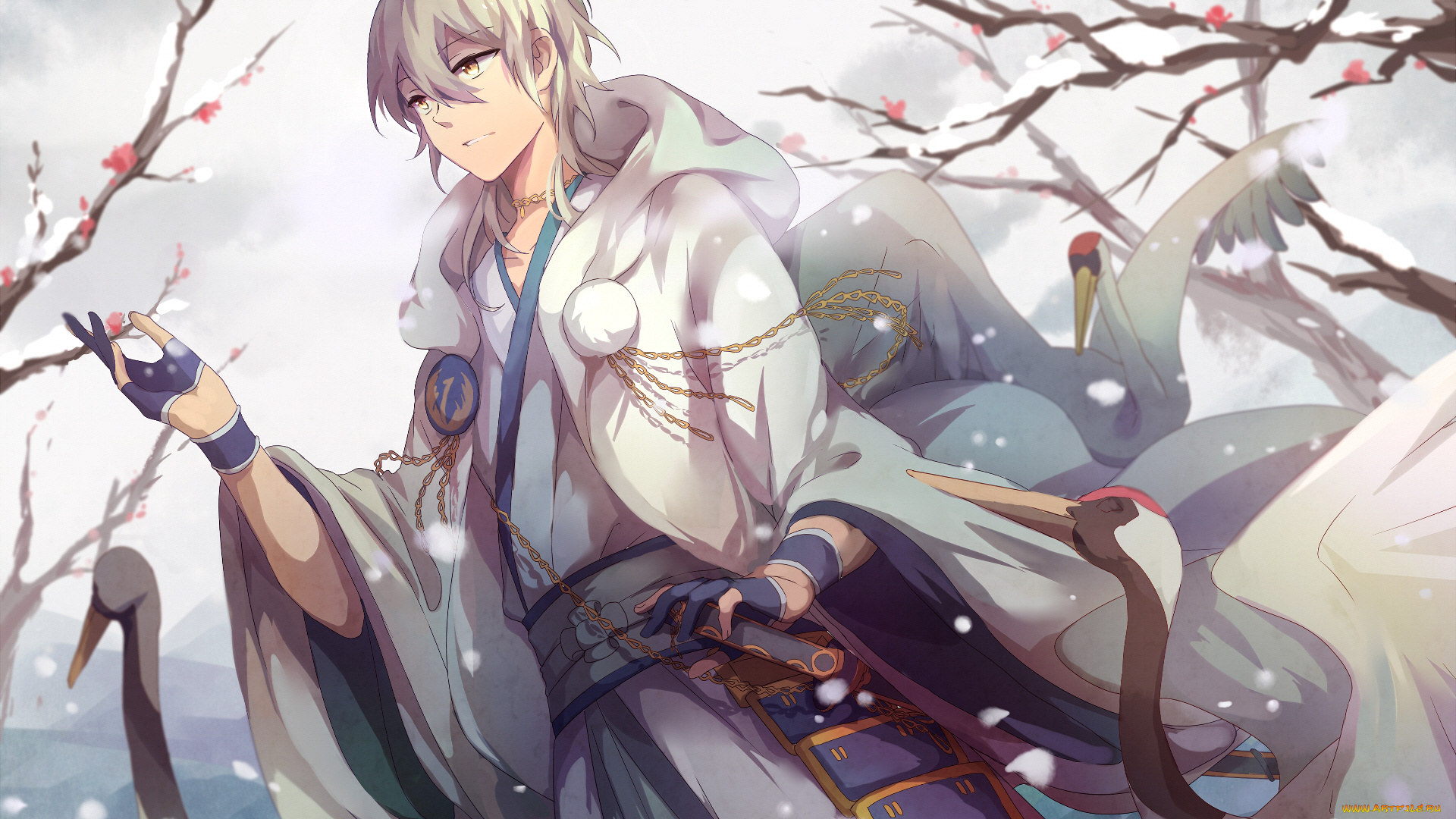 аниме, touken, ranbu, танец, мечей