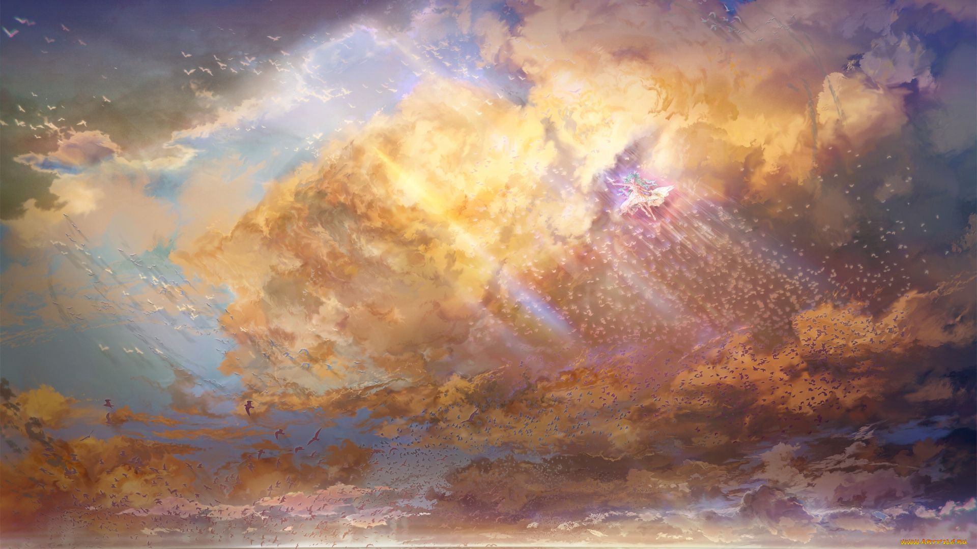 аниме, unknown, , другое, небо