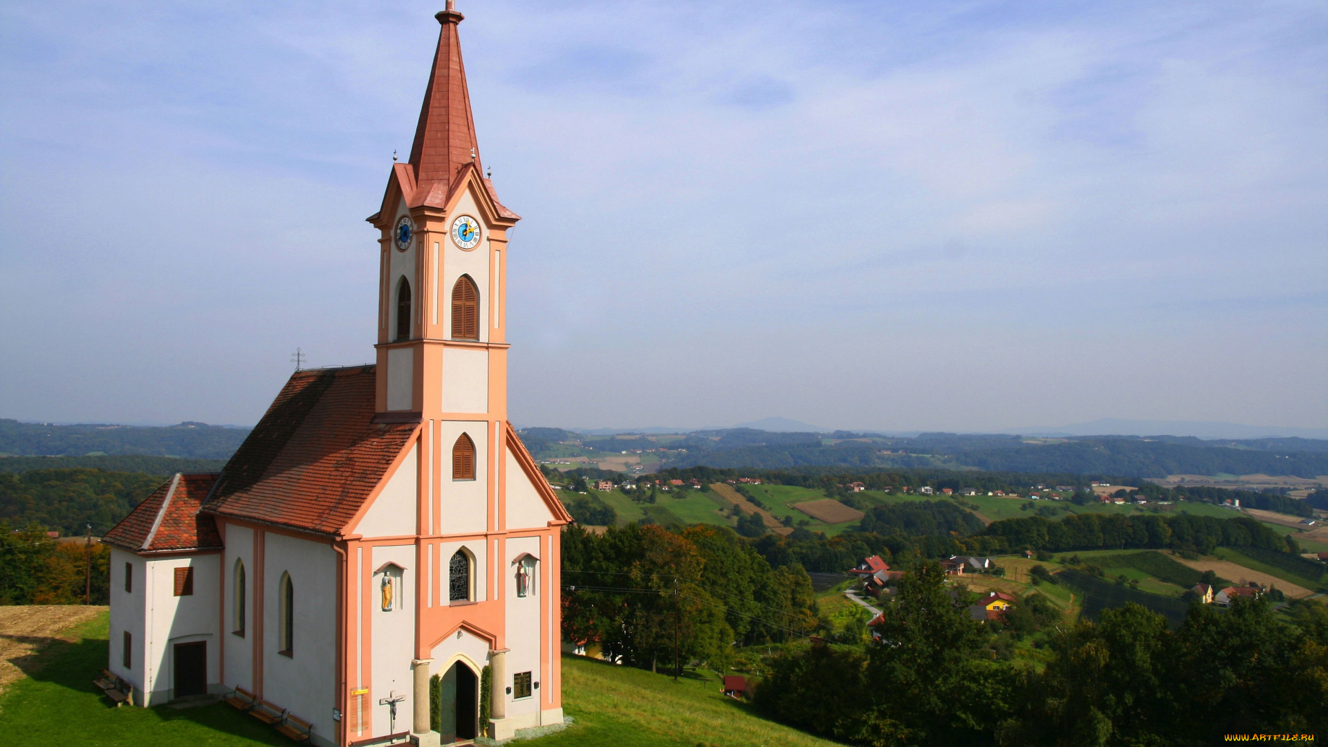 города, -, католические, соборы, , костелы, , аббатства, природа, костёл, германия, панорама, церковь