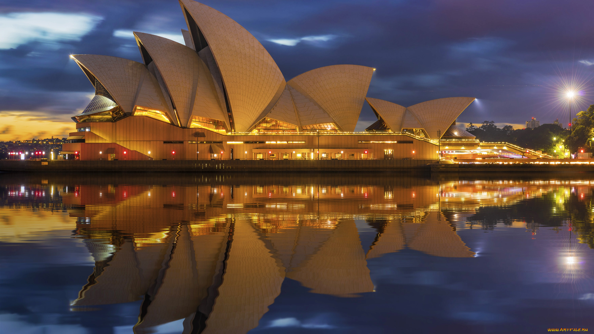 города, сидней, , австралия, ночные, огни, австрия, сидней, ночной, город