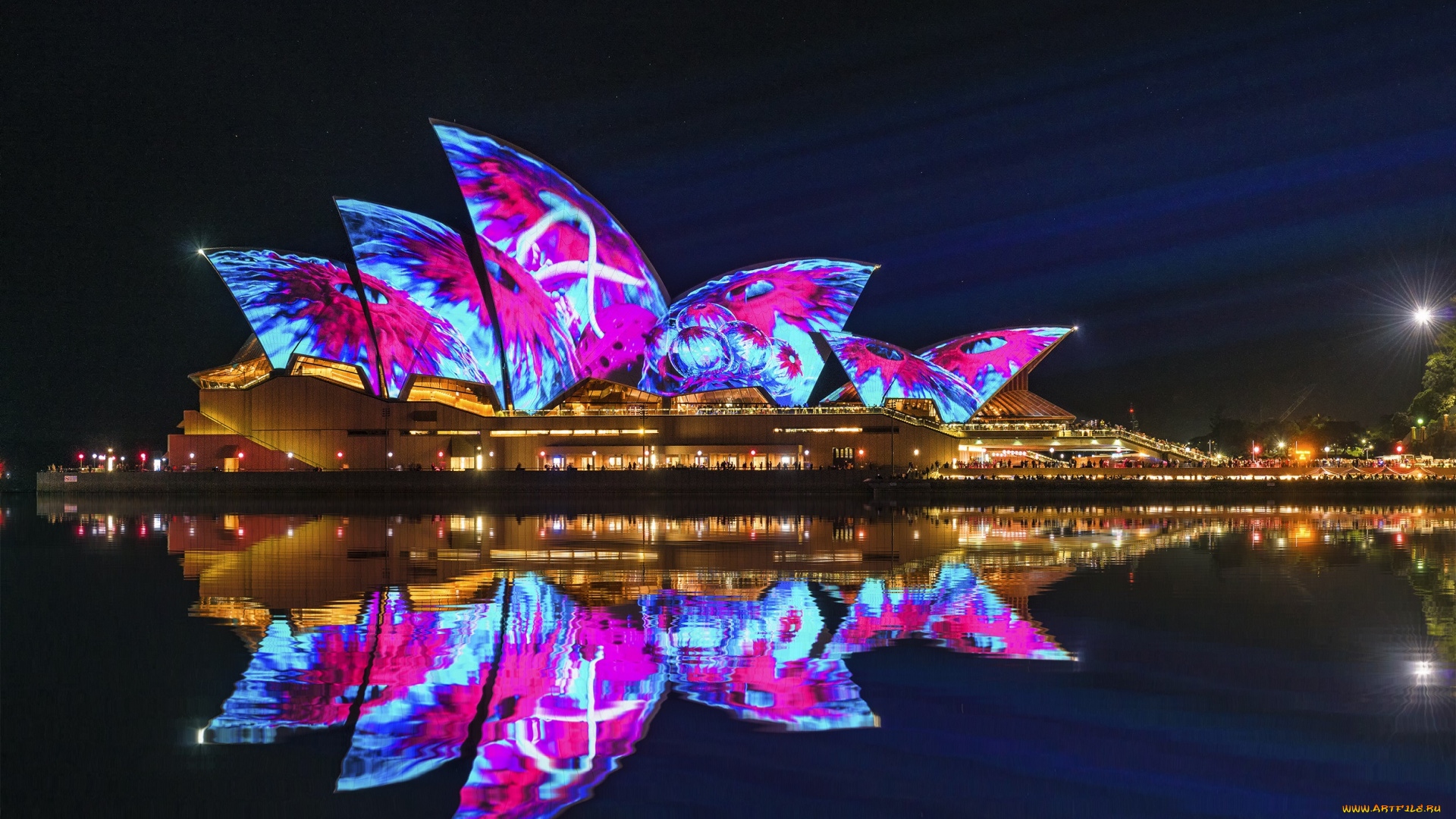 города, сидней, , австралия, сидней, австрия, ночной, город, ночные, огни